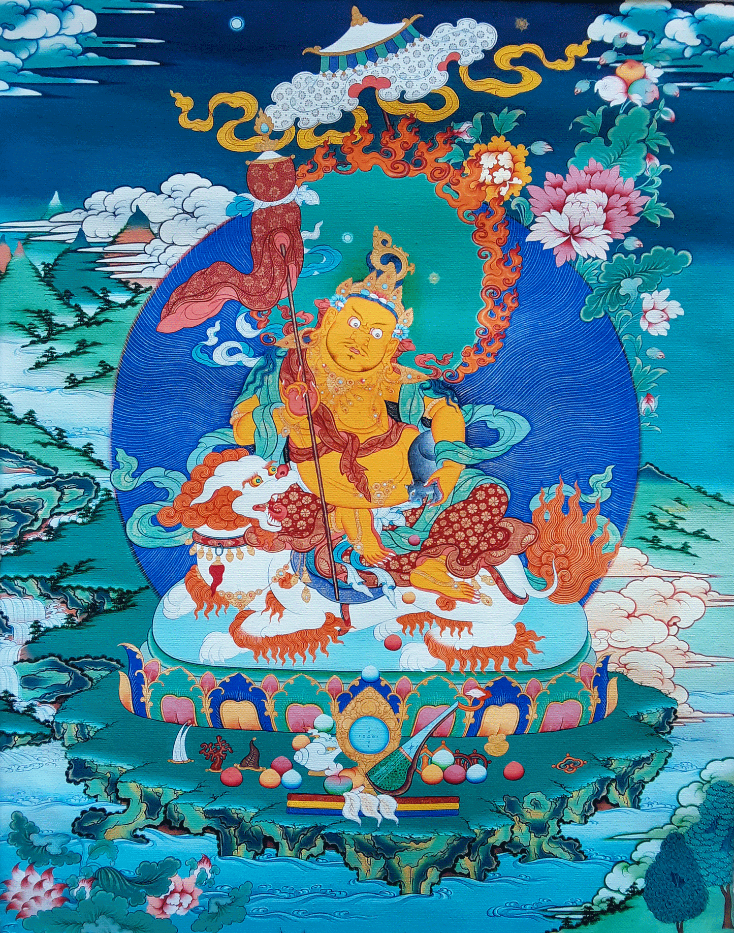 Dzambhala Print Thangka 28"x36"