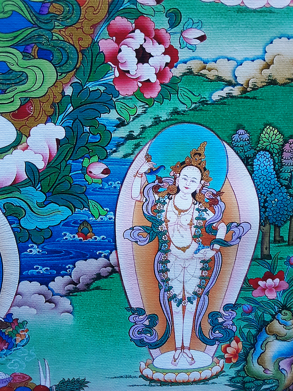 1000-Arm Chenrezig Print Thangka 28"x36"