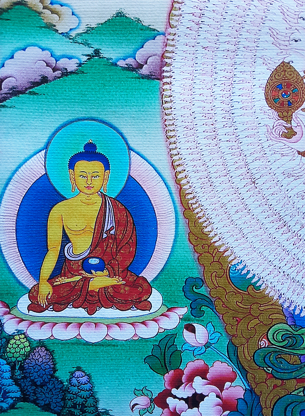 1000-Arm Chenrezig Print Thangka 28"x36"