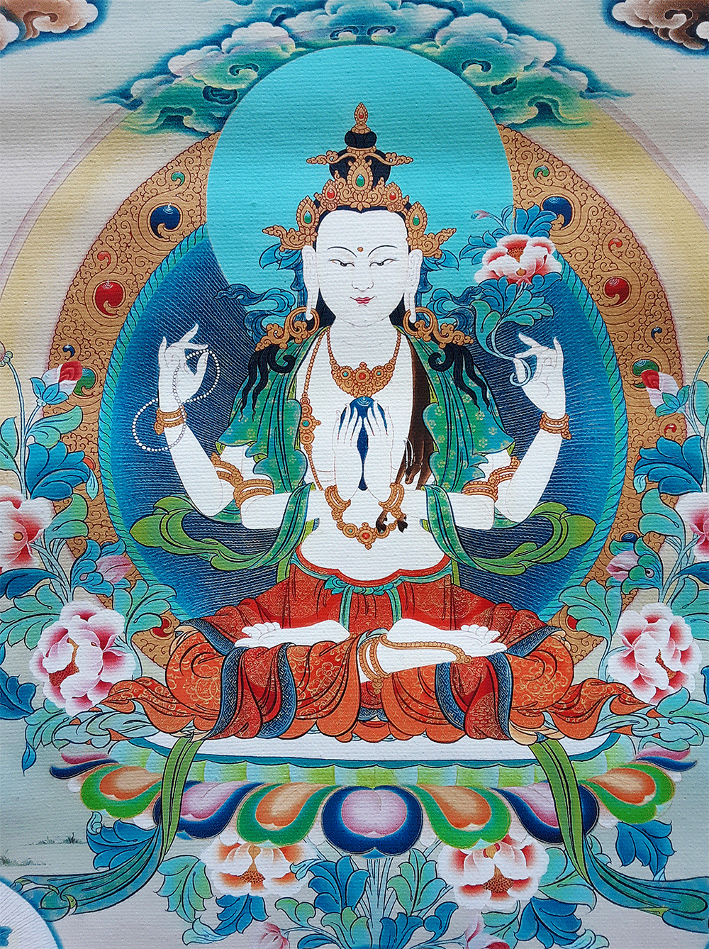 Chenrezig Print Thangka 28"x36"