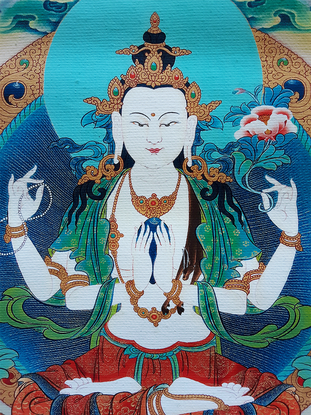 Chenrezig Print Thangka 28"x36"