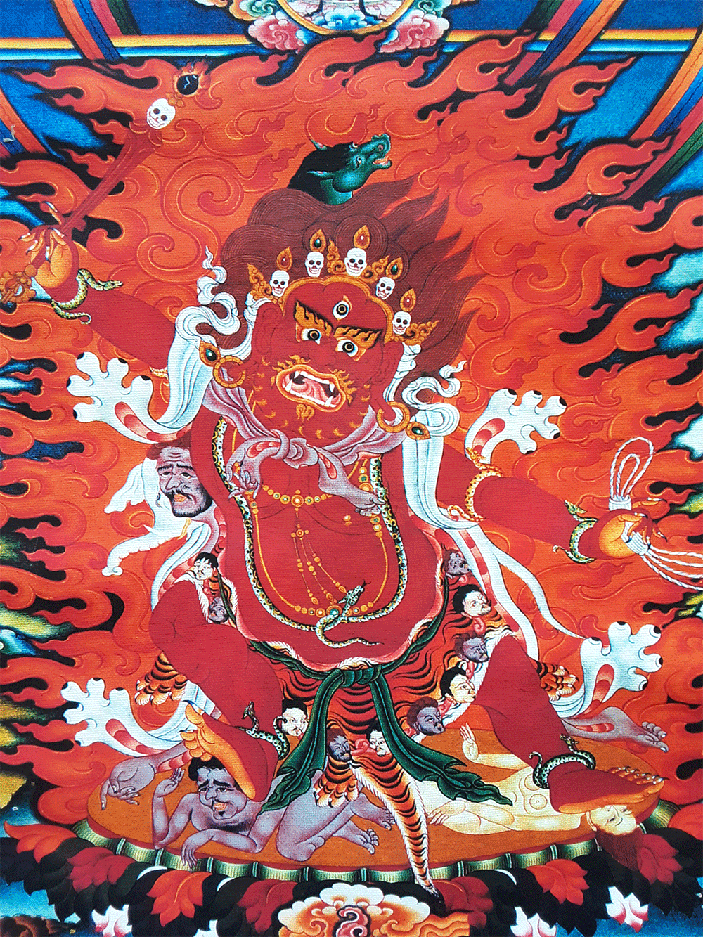 Red Hayagriva Print Thangka 28"x36"