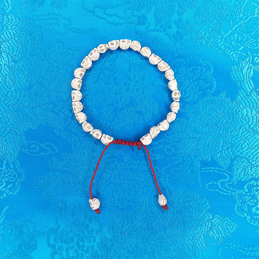 Yak Bone Skull Wrist Mala 6mm