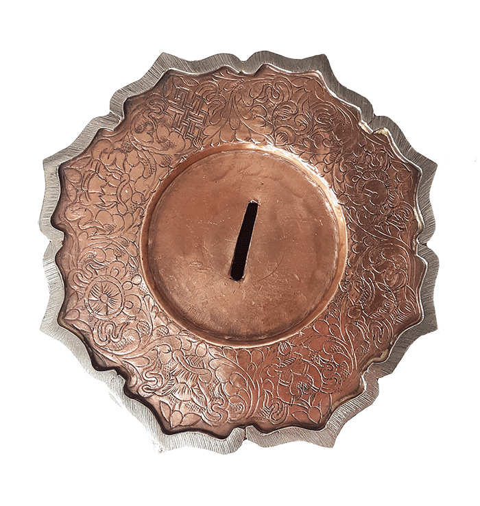 Tsebum (Long Life Vase) Etched Copper and Brass (Various Sizes)