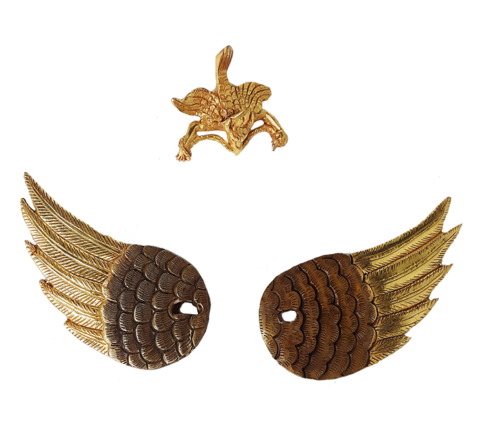 Hayagriva Statue Gold Plated 10.25"