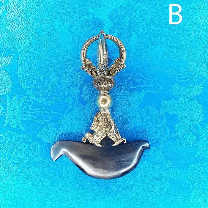 Driguk Dakini Knife with Steel-Meteorite Blade 5.75" by Natsog Dorje