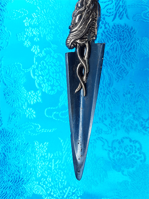 Dudjom Lingpa Terma Phurba with Steel-Meteorite Blade 8" by Natsog Dorje