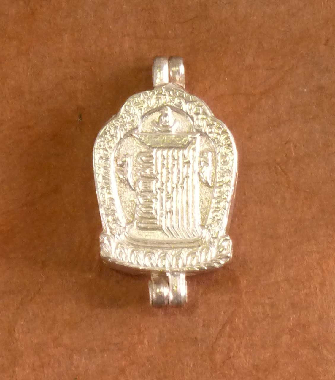 Silver metal Gau with Kalachakra Mantra