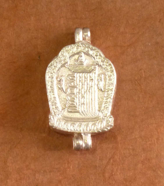 Silver metal Gau with Kalachakra Mantra