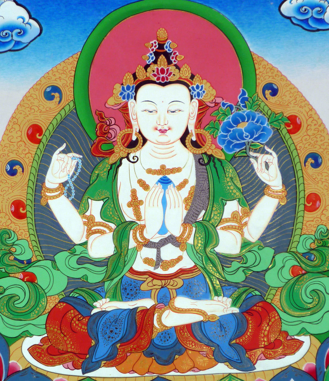 Chenrezig Thangka 24"x35"