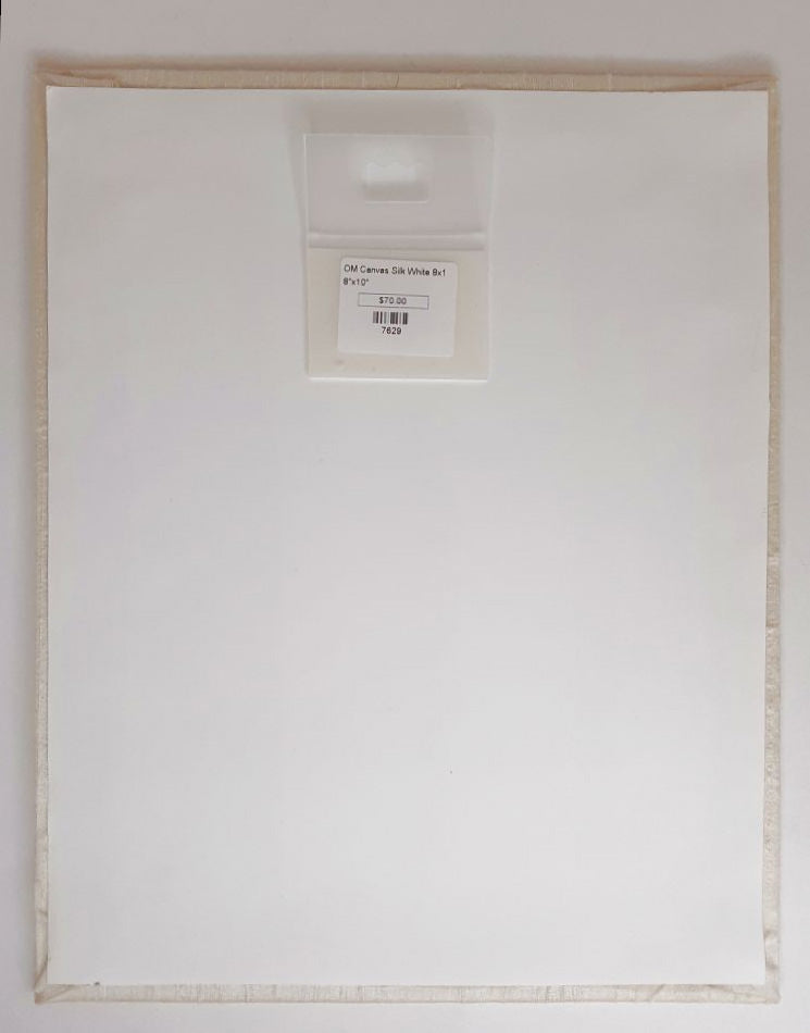 Seed Syllable HRI on Dupion Silk Canvas 8"X 10" White