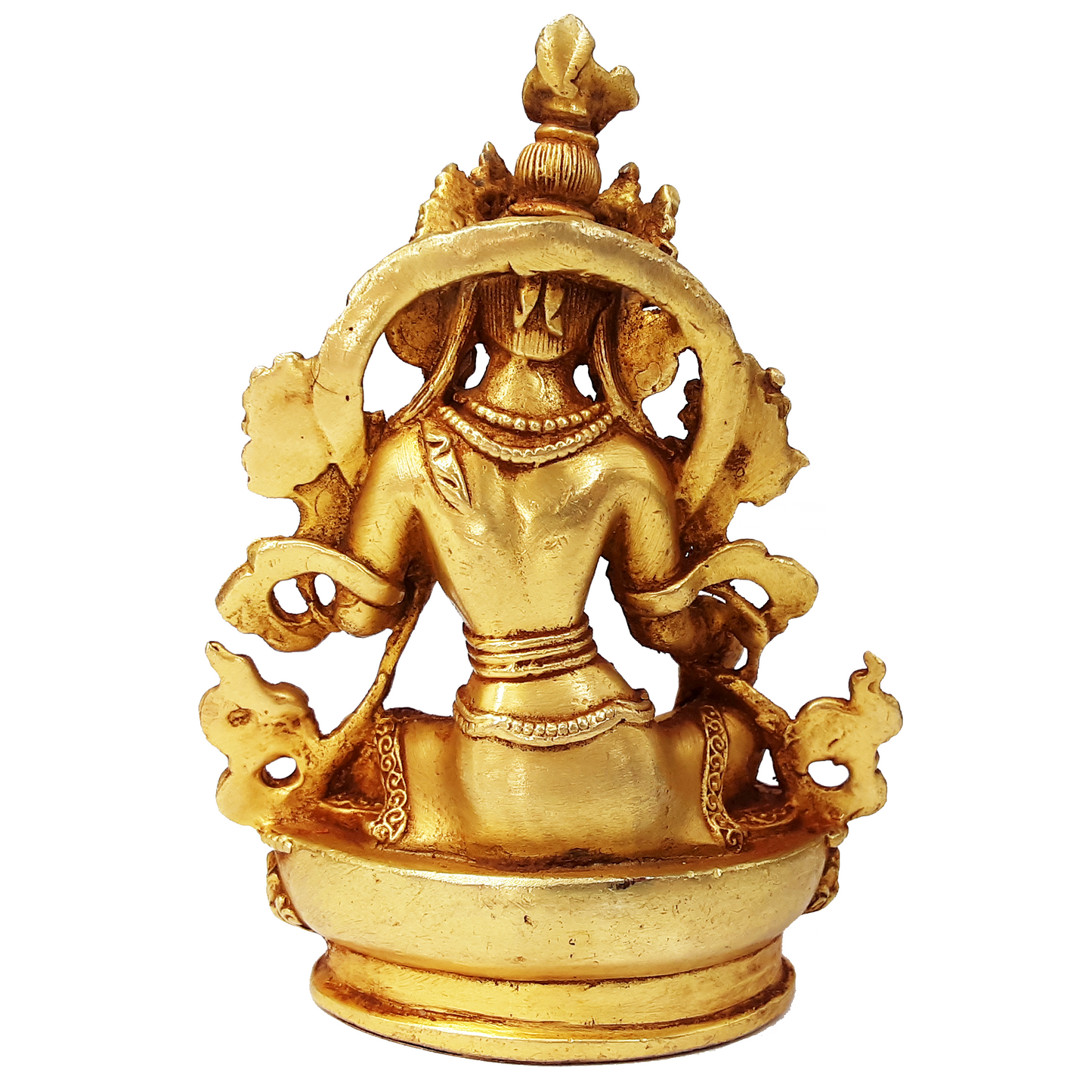 Green Tara Statue Gold Plated 3.5"