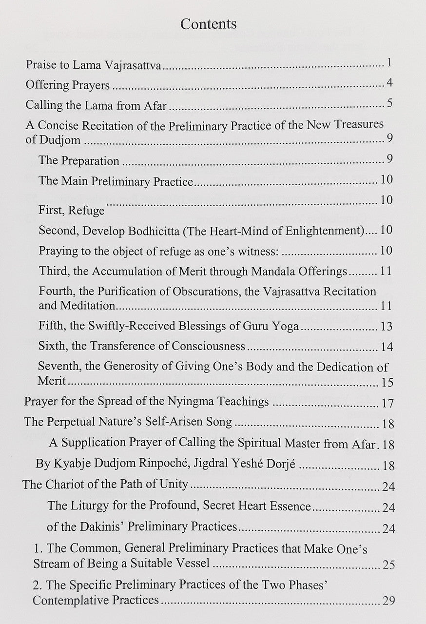 Preliminary Practices of the Dudjom Tersar