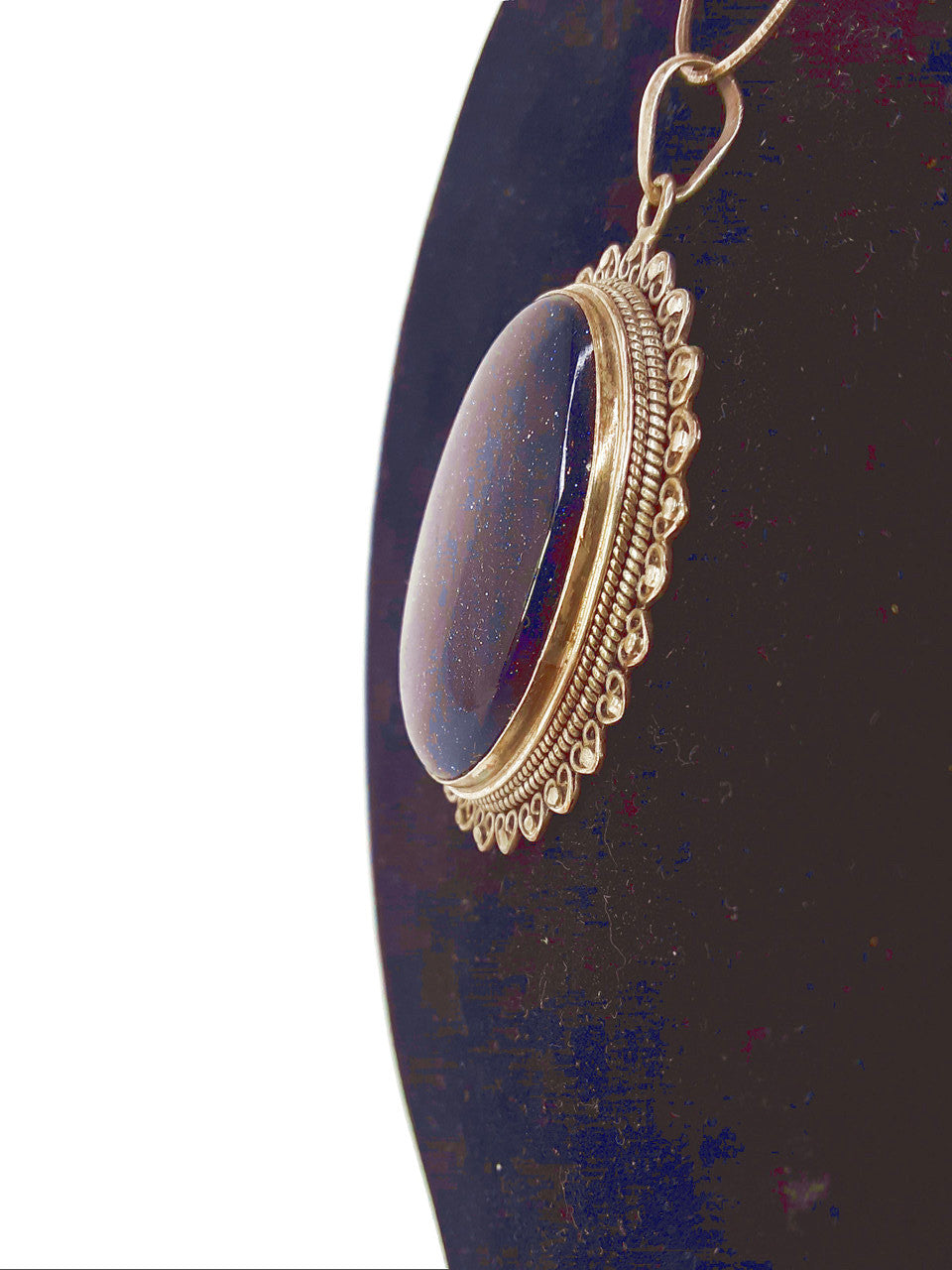 Oval Sunstar Pendant , .925