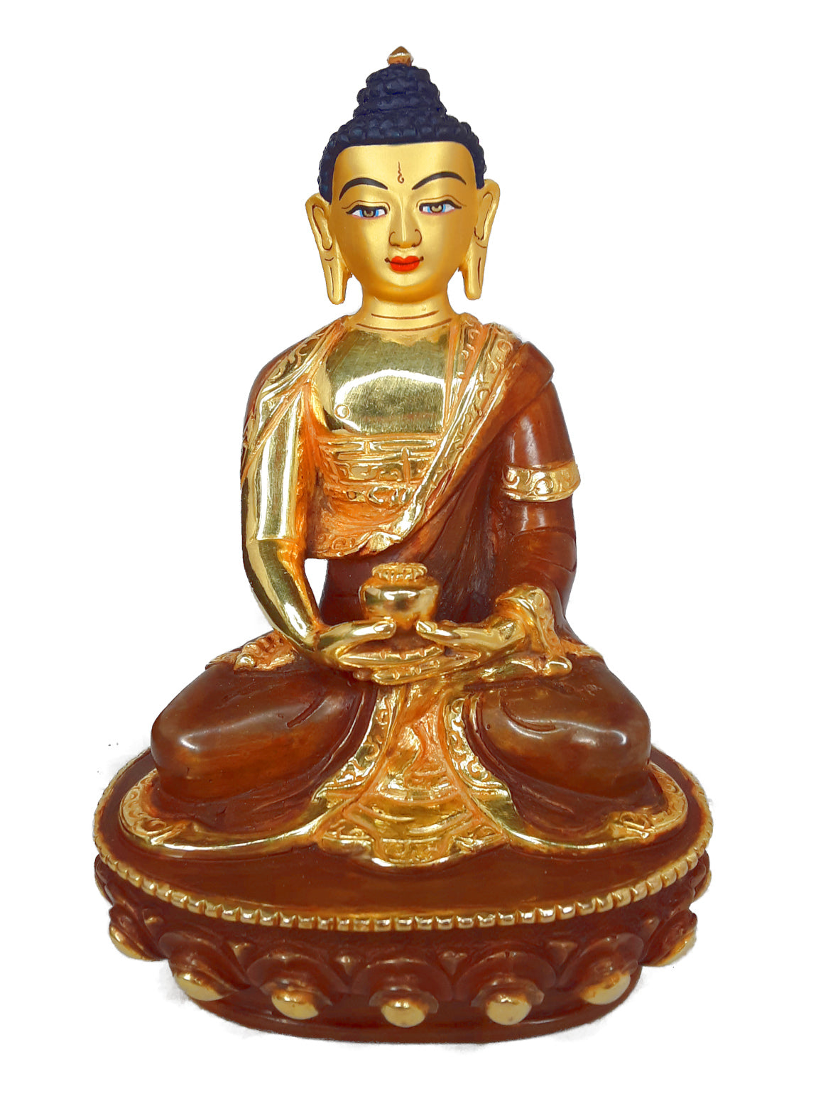 Amitabha Statue Gold-Plated, 5.5"