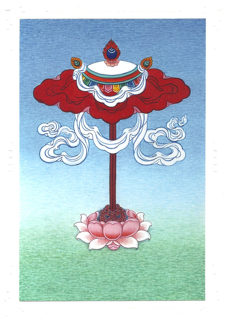 The Parasol (Umbrella): Eight Auspicious Symbols Card, by Kumar Lama –  Dharma Treasures