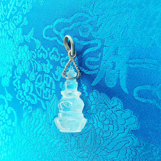 Quartz Stupa Pendant