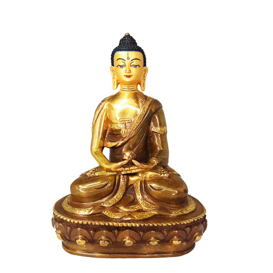 Amitabha Statue Gold Plated 7.75"