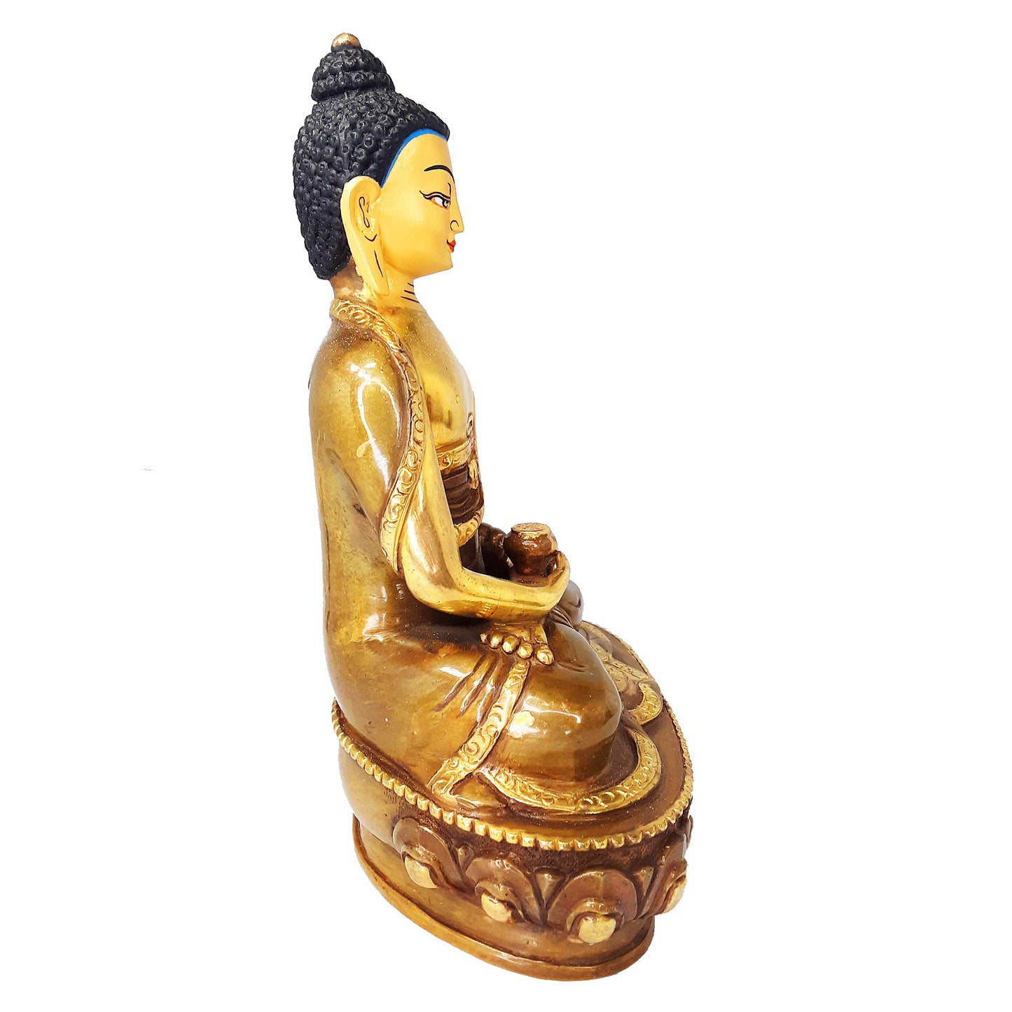 Amitabha Statue Gold Plated 7.75"