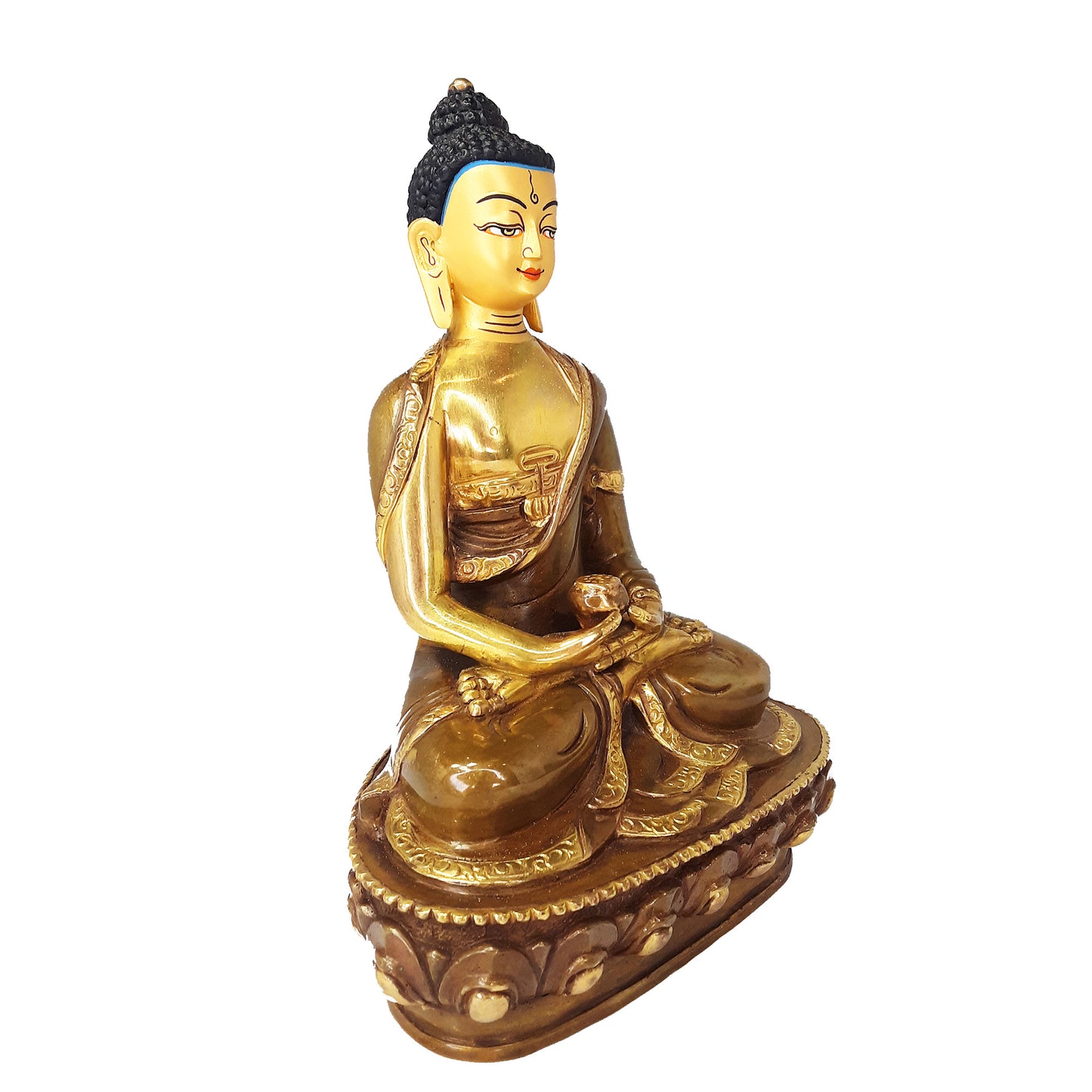 Amitabha Statue Gold Plated 7.75"