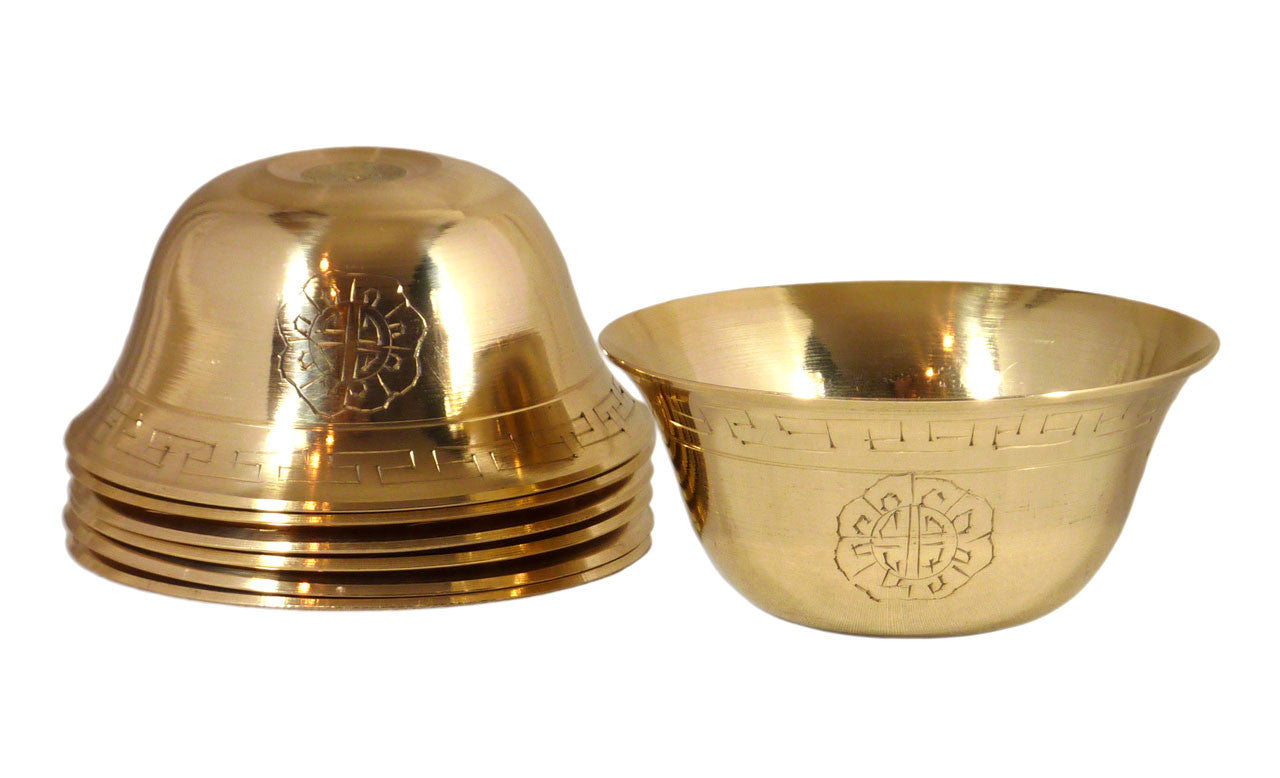 Etched Brass Offering Bowls