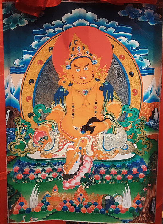 Dzambhala Print Thangka 36"x52"