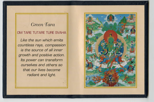 Green Tara - Folding Thangka