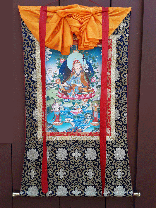Guru Rinpoche with Dakinis Thangka 32"x45"