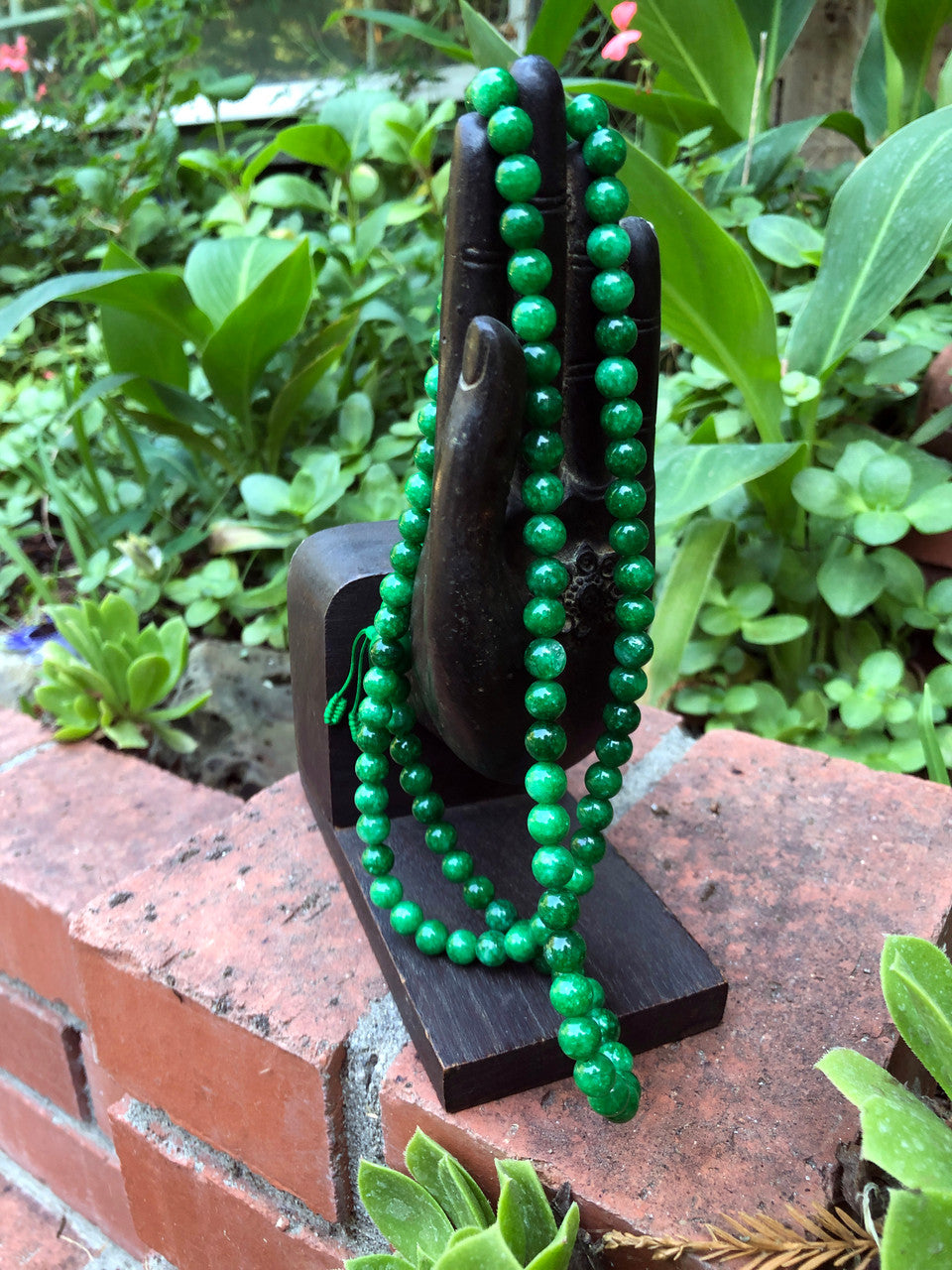 Jade Mala (Light Green,) 8mm