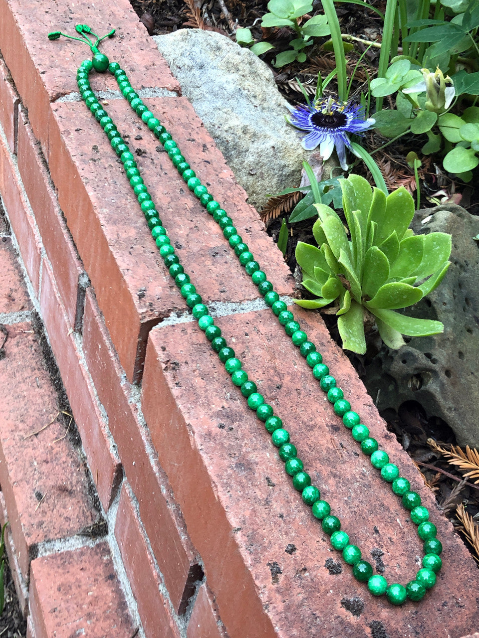 Jade Mala (Light Green,) 8mm