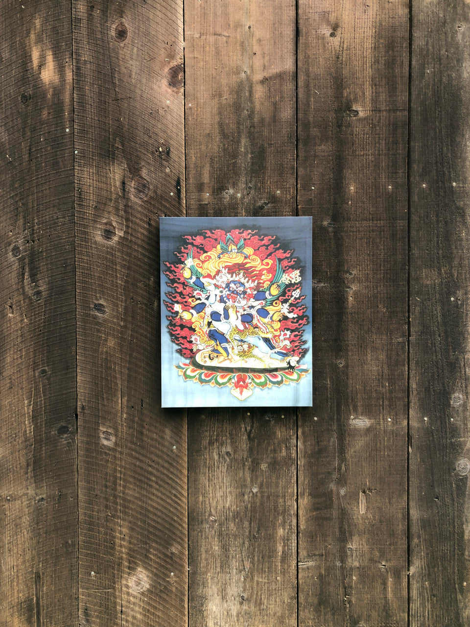 Vajrakilaya Thangka Print on Canvas (Gray) 16x20" by Neljorma Tendron