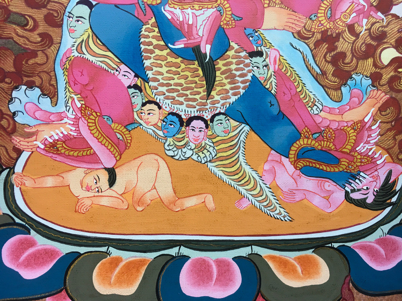 Red Hayagriva Thangka - 31" x 21"