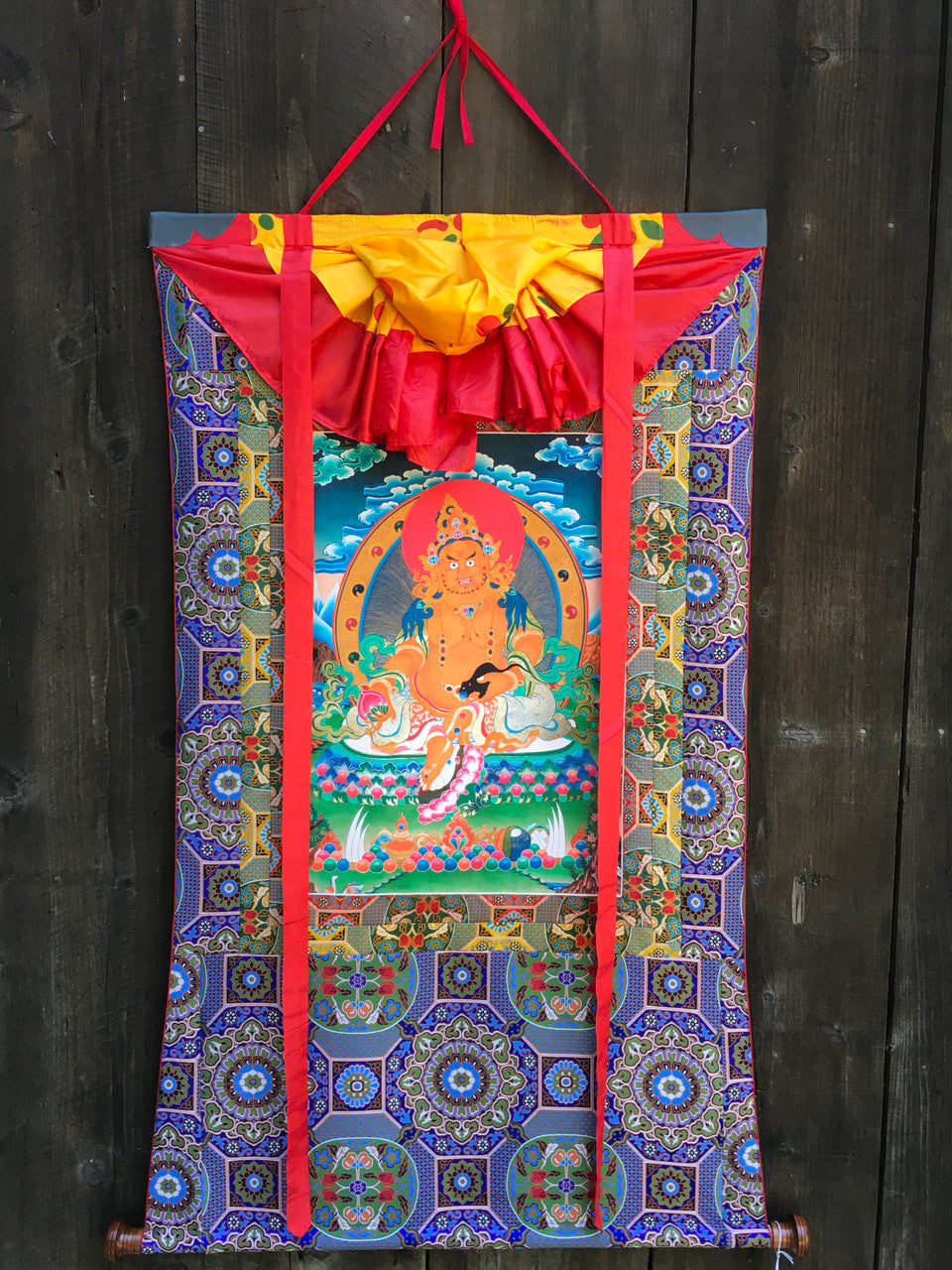 Dzambhala Print Thangka - 52" x 32"