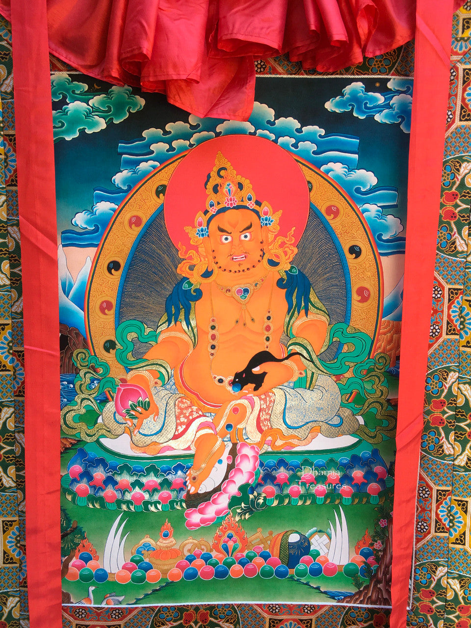 Dzambhala Print Thangka - 52" x 32"