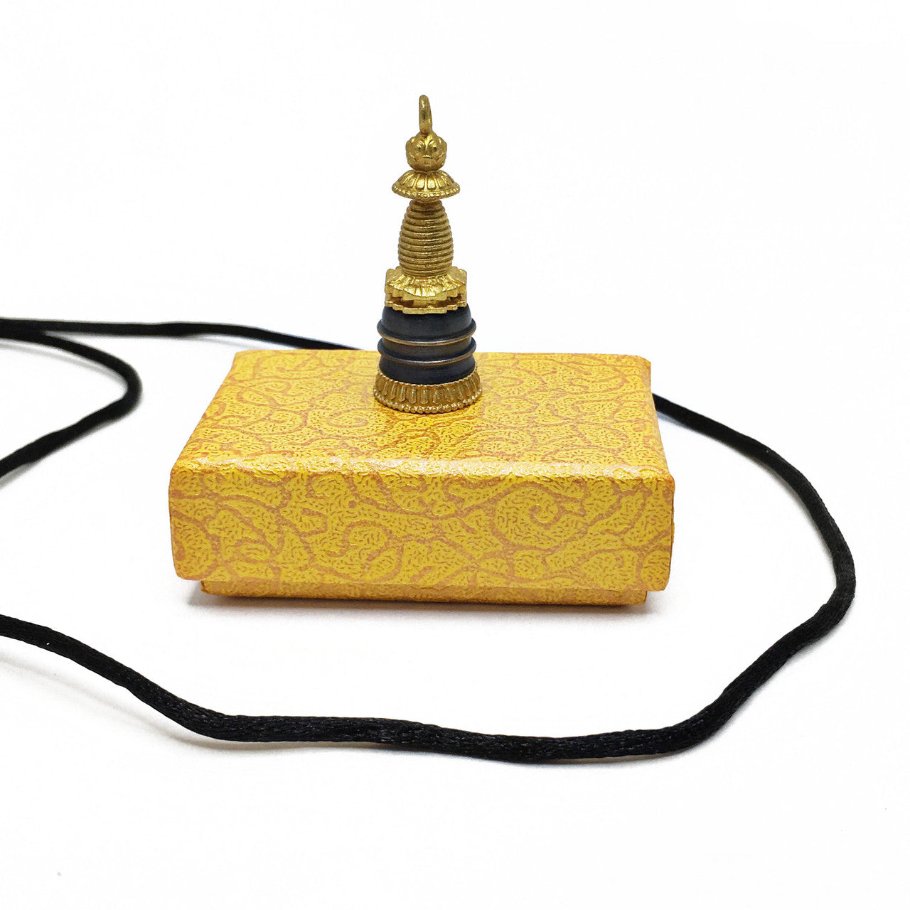 Small Stupa Pendant with Gift Box and Cord