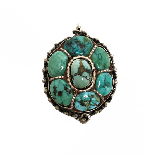 Silver Gau with Turquoise Cabochons