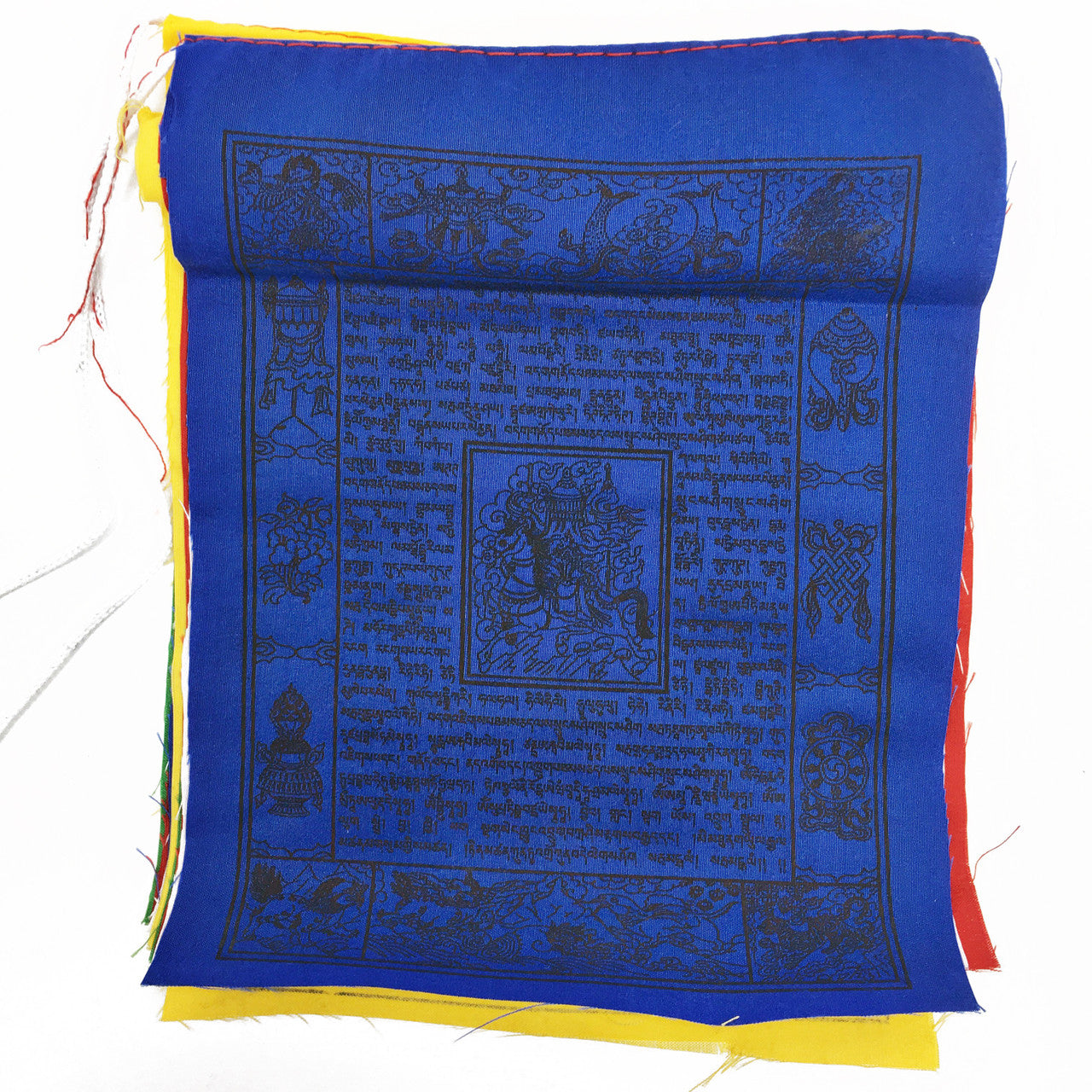 Multi-Deity 5-Color Prayer Flag 6" x 8"