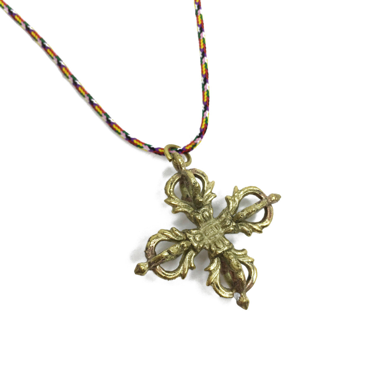 Double Dorje Pendant Brass 1.25"