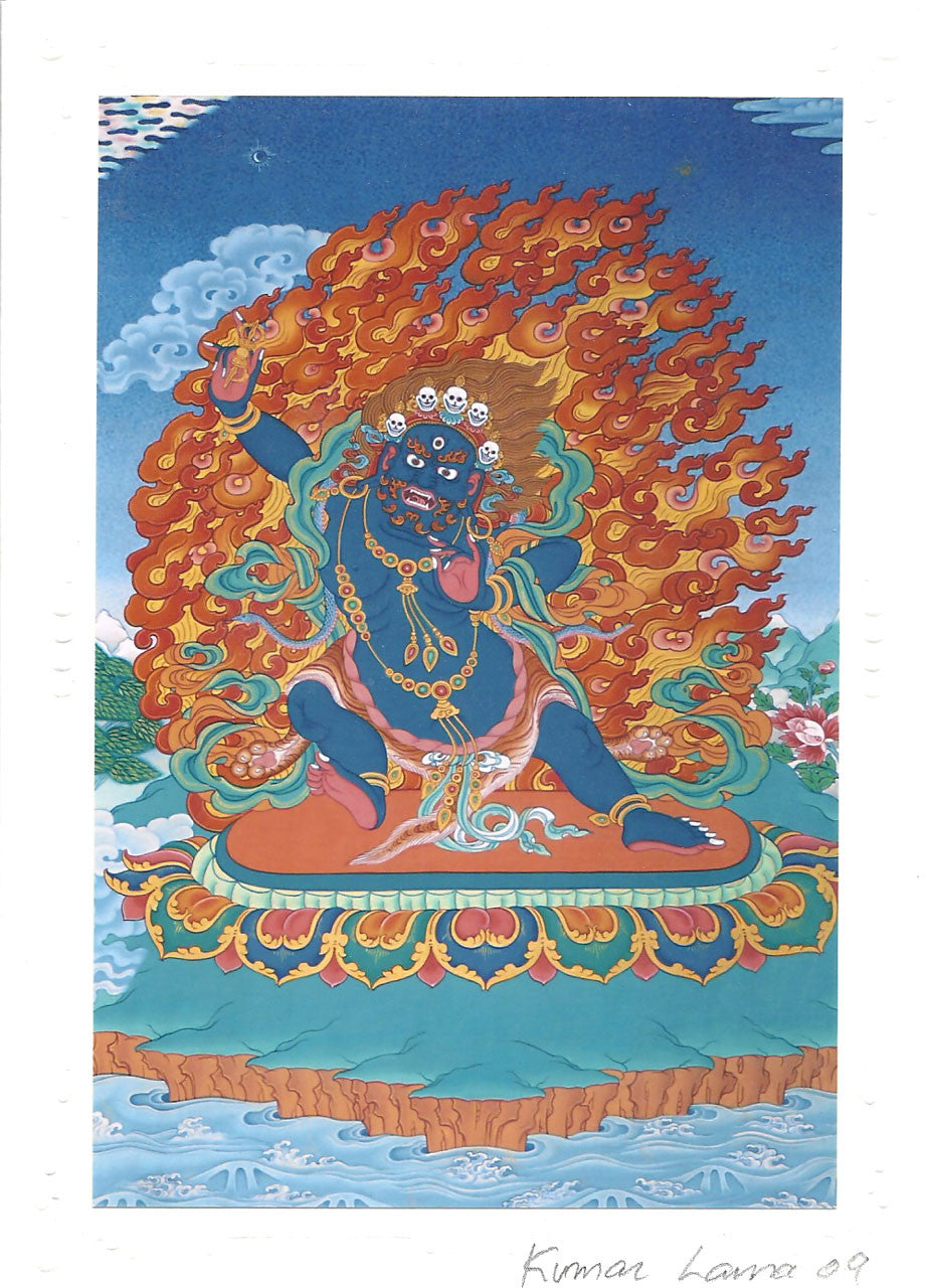 Vajrapani Deity Card Print, by Kumar Lama