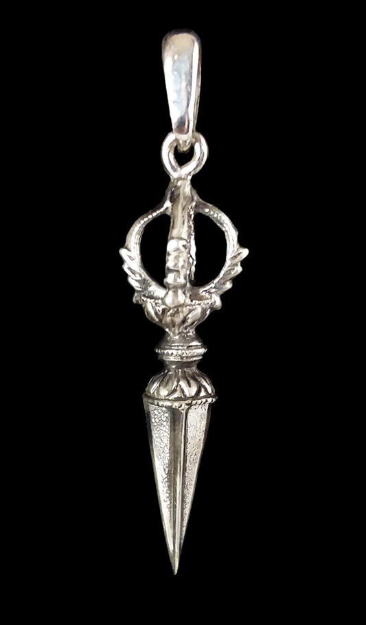 Small Silver Phurba Pendant by Natsog Dorje