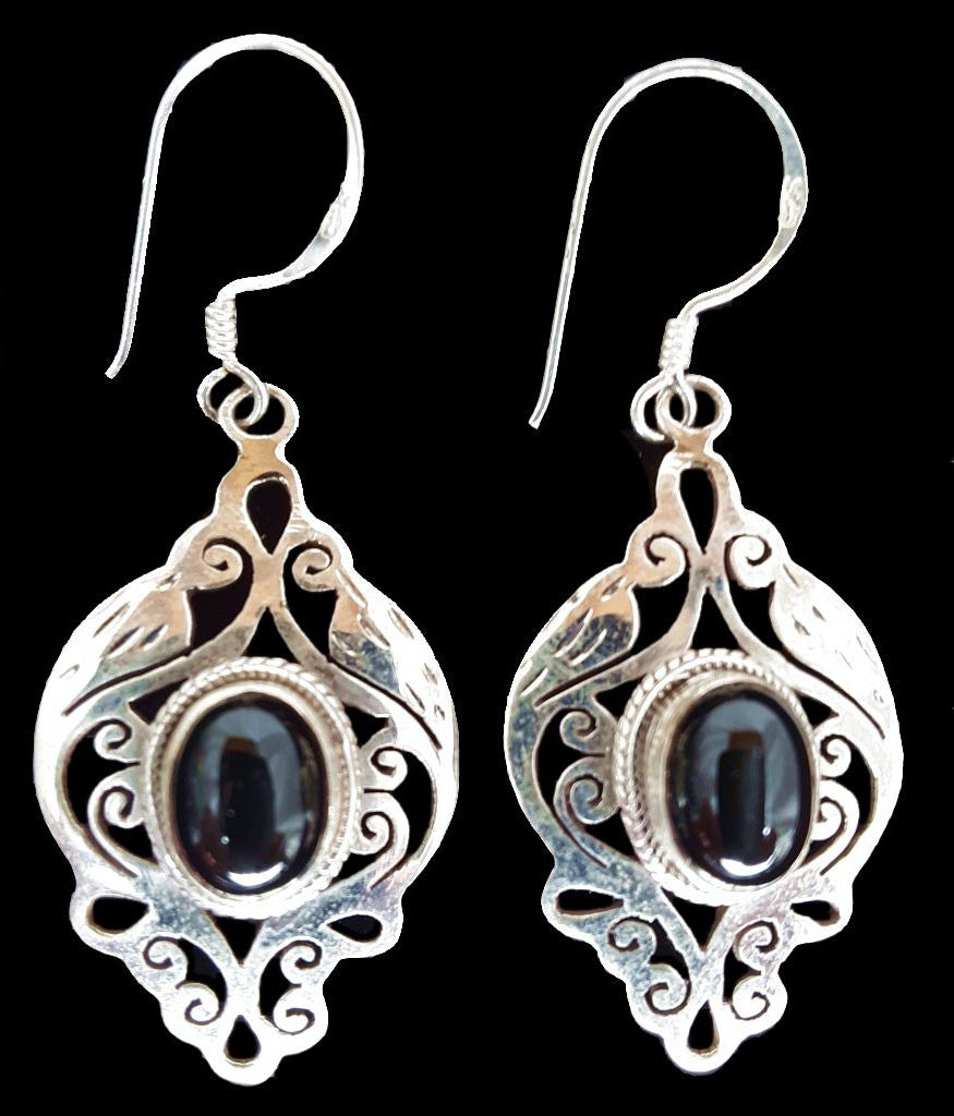 Silver Blackstar Earrings 2