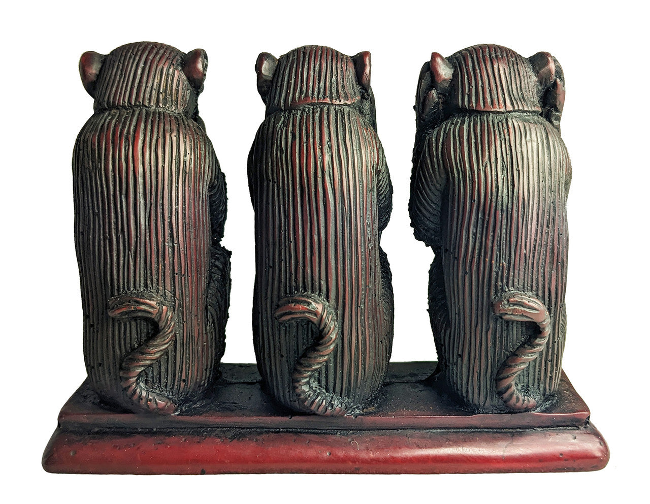 Three monkeys resin statue