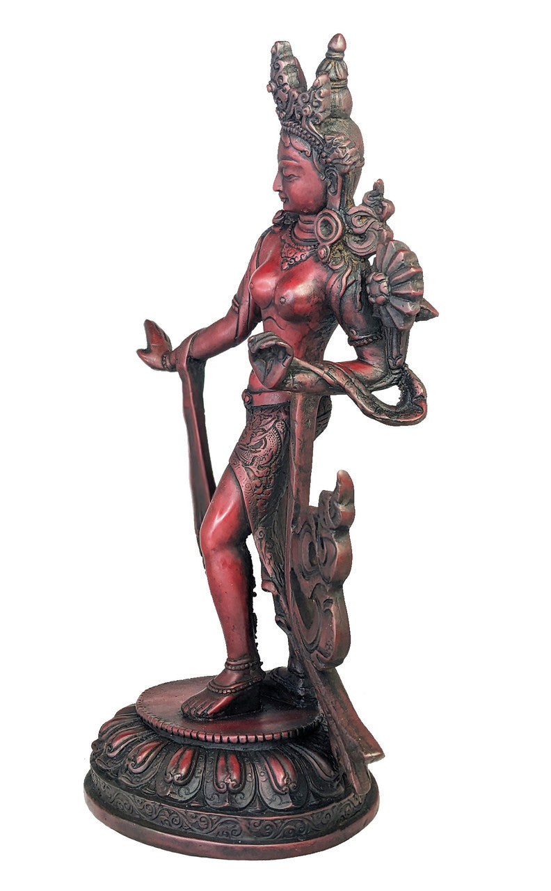 Standing White Tara Resin Statue 14.5"