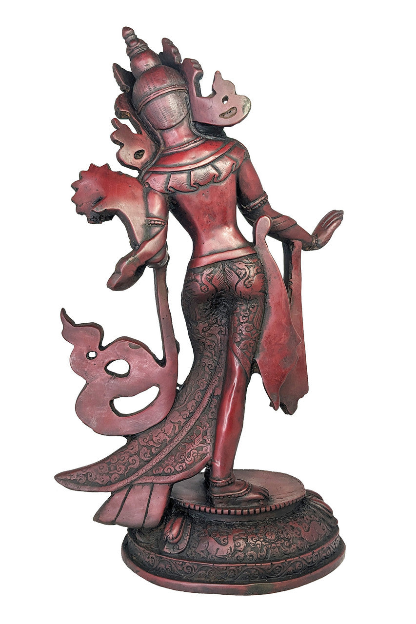 Standing White Tara Resin Statue 14.5"
