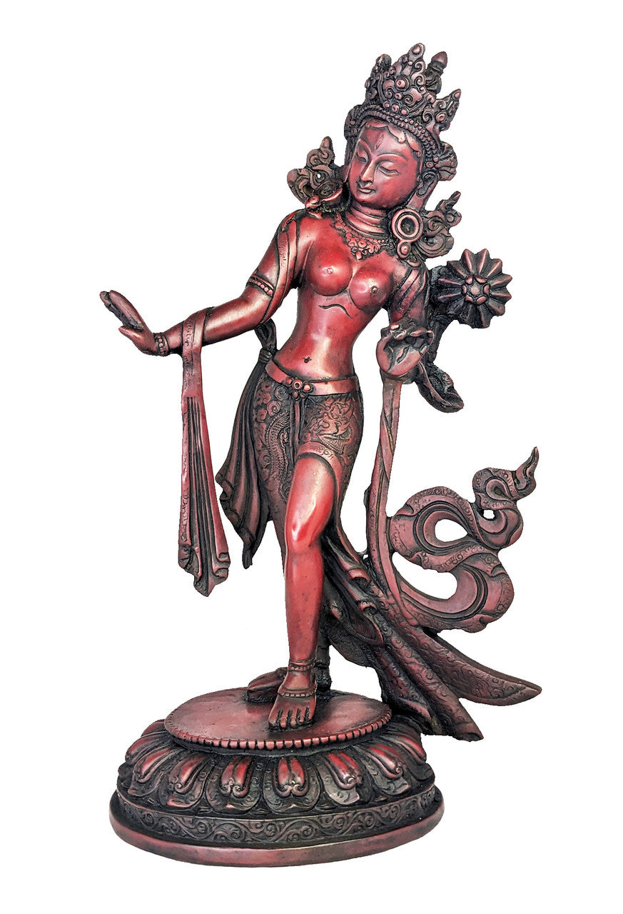 Standing White Tara Resin Statue 14.5"