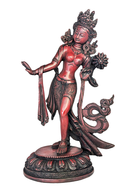Standing White Tara Resin Statue 14.5"