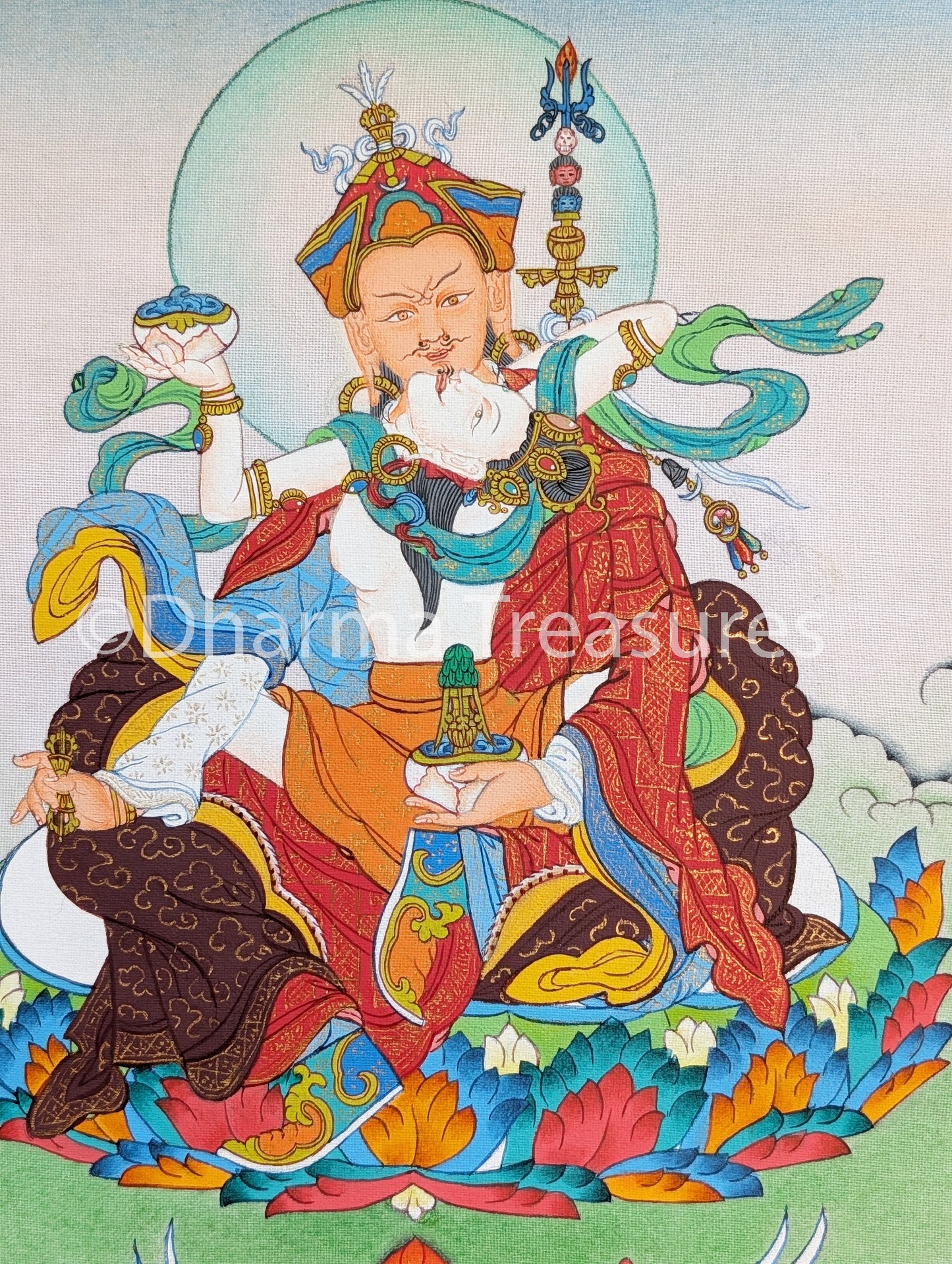 Guru Rinpoche Yabyum Thangka 24"x30"