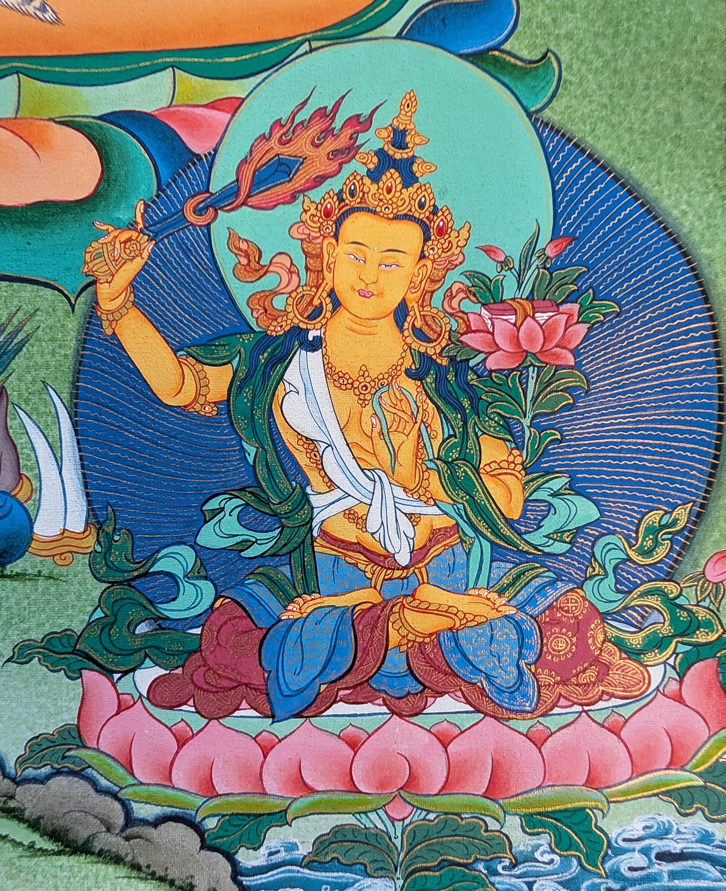 Vajrapani Thangka 32"x43"