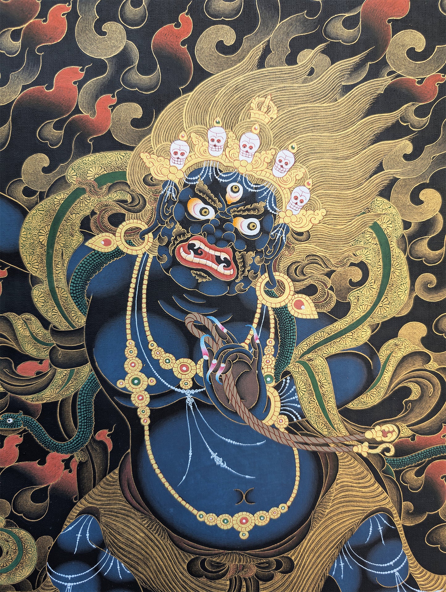 Vajrapani Newari Thangka 38"x53"
