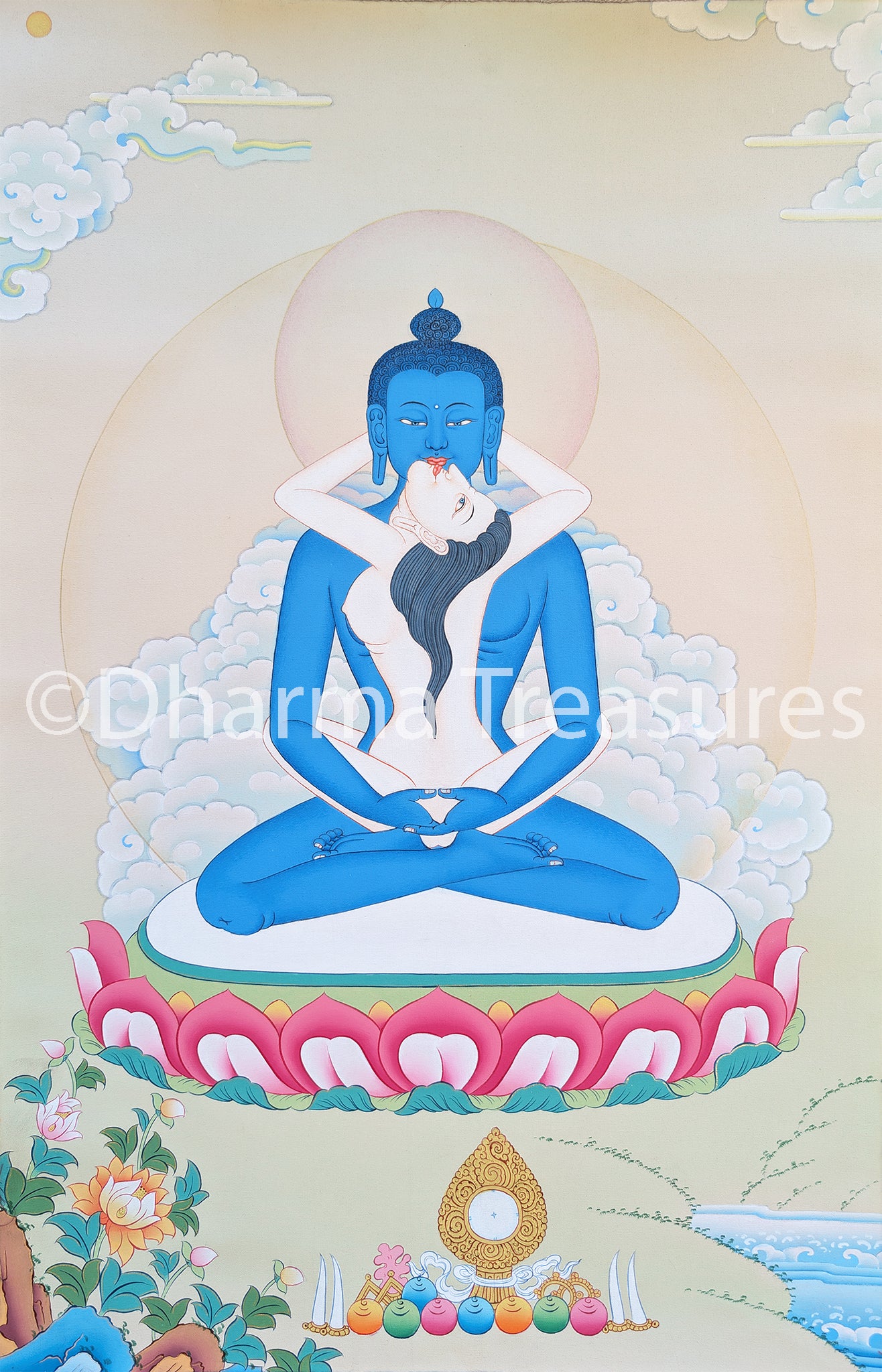Kuntuzangpo Thangka Yabyum 31"x44"